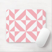 Pink Melon Geometric Deko Cube Pattern Mousepad (Mit Mouse)