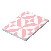 Pink Melon Geometric Deko Cube Pattern Notizblock (Rotiert)