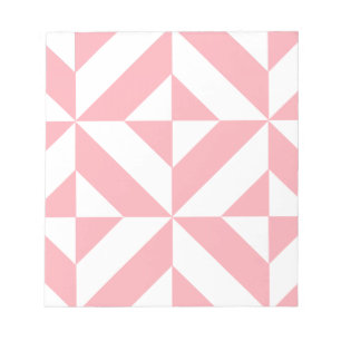Pink Melon Geometric Deko Cube Pattern Notizblock