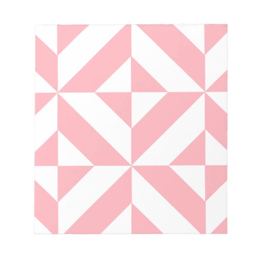Pink Melon Geometric Deko Cube Pattern Notizblock (Vorderseite)