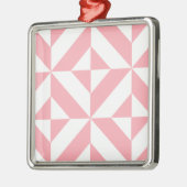 Pink Melon Geometric Deko Cube Pattern Ornament Aus Metall (Links)