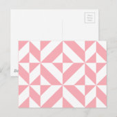 Pink Melon Geometric Deko Cube Pattern Postkarte (Vorne/Hinten)
