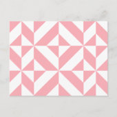 Pink Melon Geometric Deko Cube Pattern Postkarte (Vorderseite)