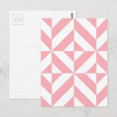 Pink Melon Geometric Deko Cube Pattern Postkarte (Vorne/Hinten)