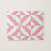 Pink Melon Geometric Deko Cube Pattern Puzzle (Horizontal)