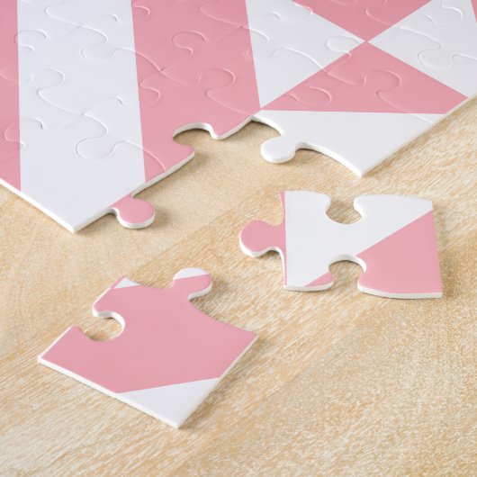 Pink Melon Geometric Deko Cube Pattern Puzzle (Seite)
