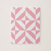 Pink Melon Geometric Deko Cube Pattern Puzzle (Vertikal)