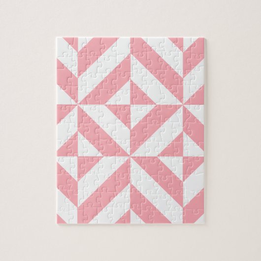 Pink Melon Geometric Deko Cube Pattern Puzzle (Vertikal)