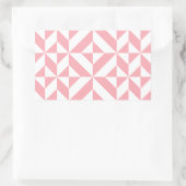 Pink Melon Geometric Deko Cube Pattern Rechteckiger Aufkleber (Tasche)