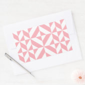 Pink Melon Geometric Deko Cube Pattern Rechteckiger Aufkleber (Umschlag)