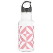 Pink Melon Geometric Deko Cube Pattern Trinkflasche (Vorderseite)
