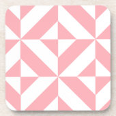 Pink Melon Geometric Deko Cube Pattern Untersetzer (Vorderseite)