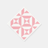 Pink Melon Geometric Deko Pattern Serviette (Ecke)
