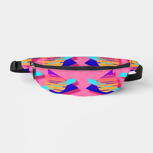 Pink Memphis Neon Fun Epic Triangle Bauchtasche (Vorderseite)