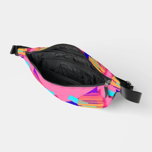 Pink Memphis Neon Fun Epic Triangle Bauchtasche (Offen)