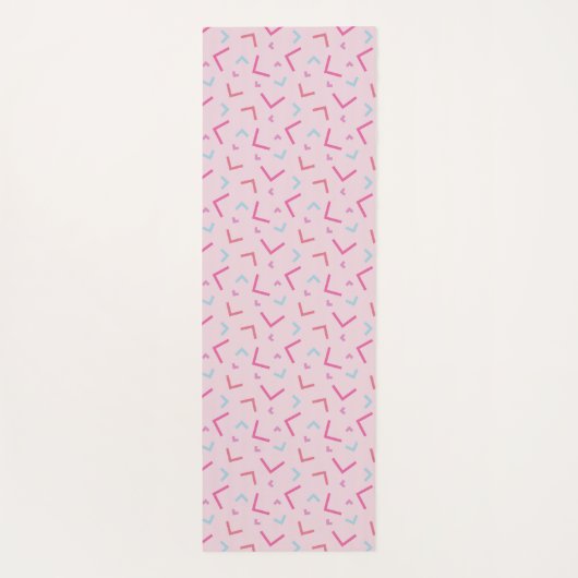 Pink Memphis Pattern Yoga Mat Yogamatte (Rückseite)