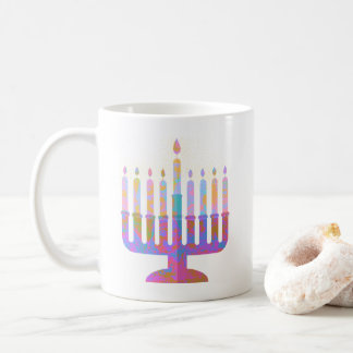 Pink Menorah Kaffeetasse