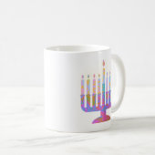 Pink Menorah Kaffeetasse (VorderseiteRechts)