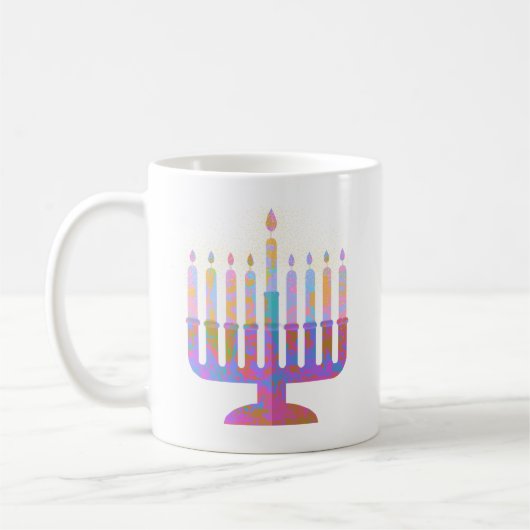 Pink Menorah Kaffeetasse (Links)