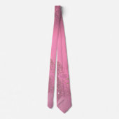Pink Men's Glitzer Sequin Neck Tie Krawatte (Rückseite)
