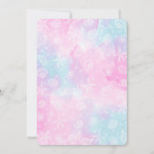 Pink Mermaid Birthday Einladung (Rückseite)