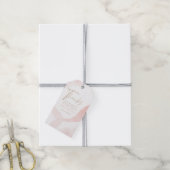 Pink Mermaid Girl Birthday Party Geschenkanhänger (Mit Garn)