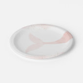 Pink Mermaid Girl Birthday Party Pappteller (Schrägansicht)