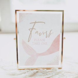 Pink Mermaid Girl Geburtstagsfavoriten Zeichen Poster