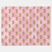 Pink Mermaid Glitzer Fleecedecke (Vorderseite (Horizontal))
