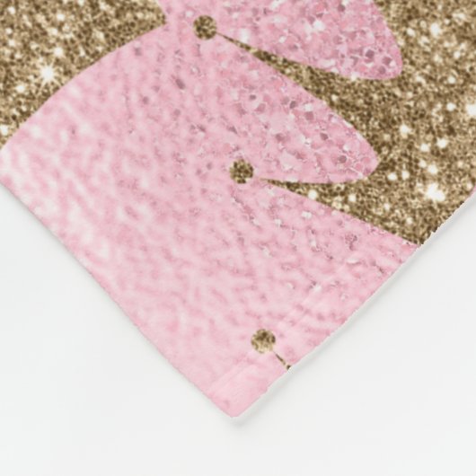 Pink Mermaid Glitzer Fleecedecke (Ecke)