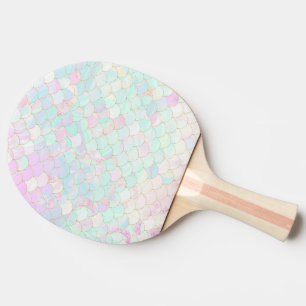 Pink Mermaid Gold Glitzer Iridescent Tischtennis Schläger