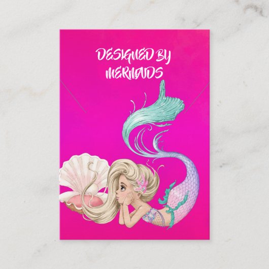 Pink Mermaid-Kette Display Business Card Visitenkarte (Vorderseite)