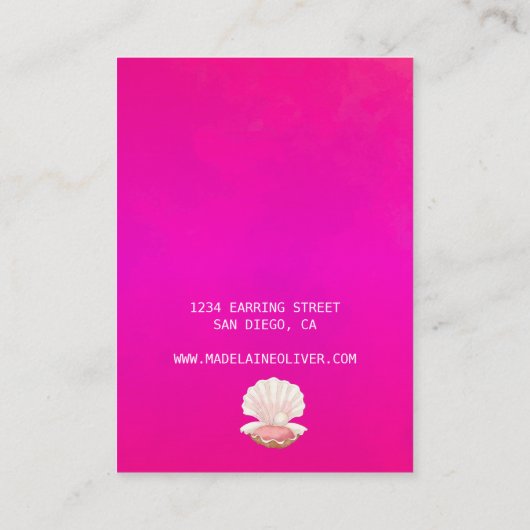 Pink Mermaid-Kette Display Business Card Visitenkarte (Rückseite)