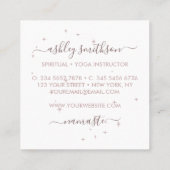 Pink Mermaid Mond spirituelles Tarot Quadratische Visitenkarte (Rückseite)