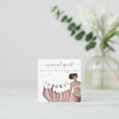 Pink Mermaid Mond spirituelles Tarot Quadratische Visitenkarte (Stehend Vorderseite)
