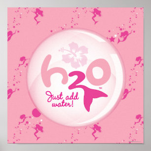 Pink Mermaid Pattern Poster