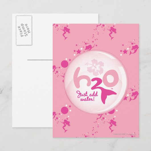 Pink Mermaid Pattern Postkarte (Vorne/Hinten)