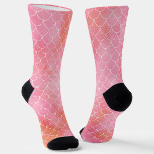 Pink Mermaid Pattern Socken