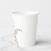 Pink Mermaid Schwanz Birthday Paper Cups Pappbecher (Links)