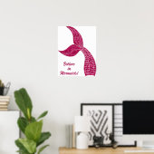 Pink Mermaid Schwanz Poster (Heimbüro)