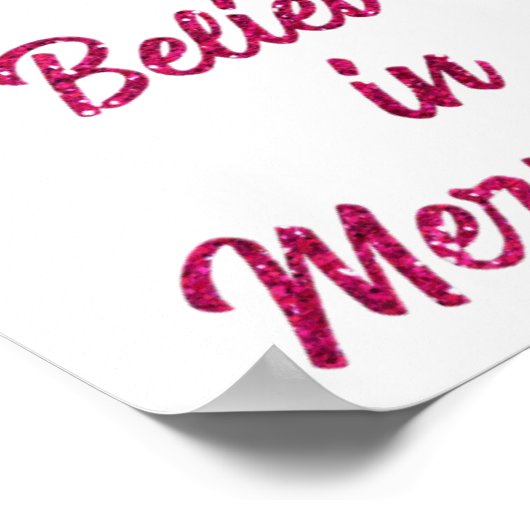 Pink Mermaid Schwanz Poster (Ecke)