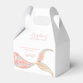 Pink Mermaid Schwanz Theme Birthday Favor Box Geschenkschachtel (Vorderseite)