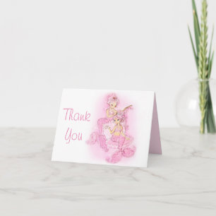 Pink Mermaids Brautparty Danke, Card Dankeskarte