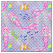 Pink Mermaids Stoff (Nahaufnahme)