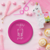 Pink Merry Xmas Pappteller (Party)