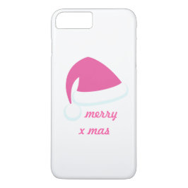 Pink Merry Xmas Weihnachtsmannmütze iPhone 7 Case-Mate iPhone Hülle