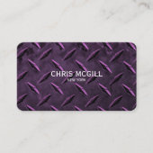 Pink Metal Textur Custom Construction Visitenkarte (Vorderseite)