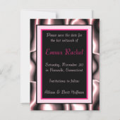 Pink-Metall-Magnetkarte Save the Date Magneteinladung (Vorderseite)