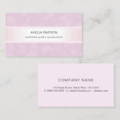 Pink Metallic Feminine Beruflich Accountant Visitenkarte (Vorne/Hinten)