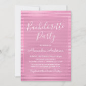 Pink Metallic Foil Girly Junggeselinnen-Abschied Einladung (Vorderseite)